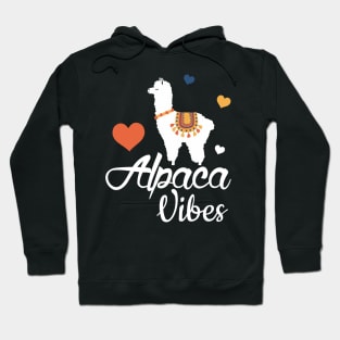 Alpaca Vibes Cute Animal Quote Design Hoodie